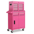 2 in 1 Rolling Tool Chest, 5-Drawer Tool Storage Cabinet with Wheels, Adjustable Shelf, Tool Box Organizer for Garage Warehouse Workshop