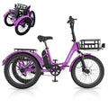 ABORON 3.0 Fat Tire Electric Trike for Senior Foldable E Bike, 500W Motorized Tricycle Adult 20" Folding 3 Wheel Electric Commute Bike Trike W/48V